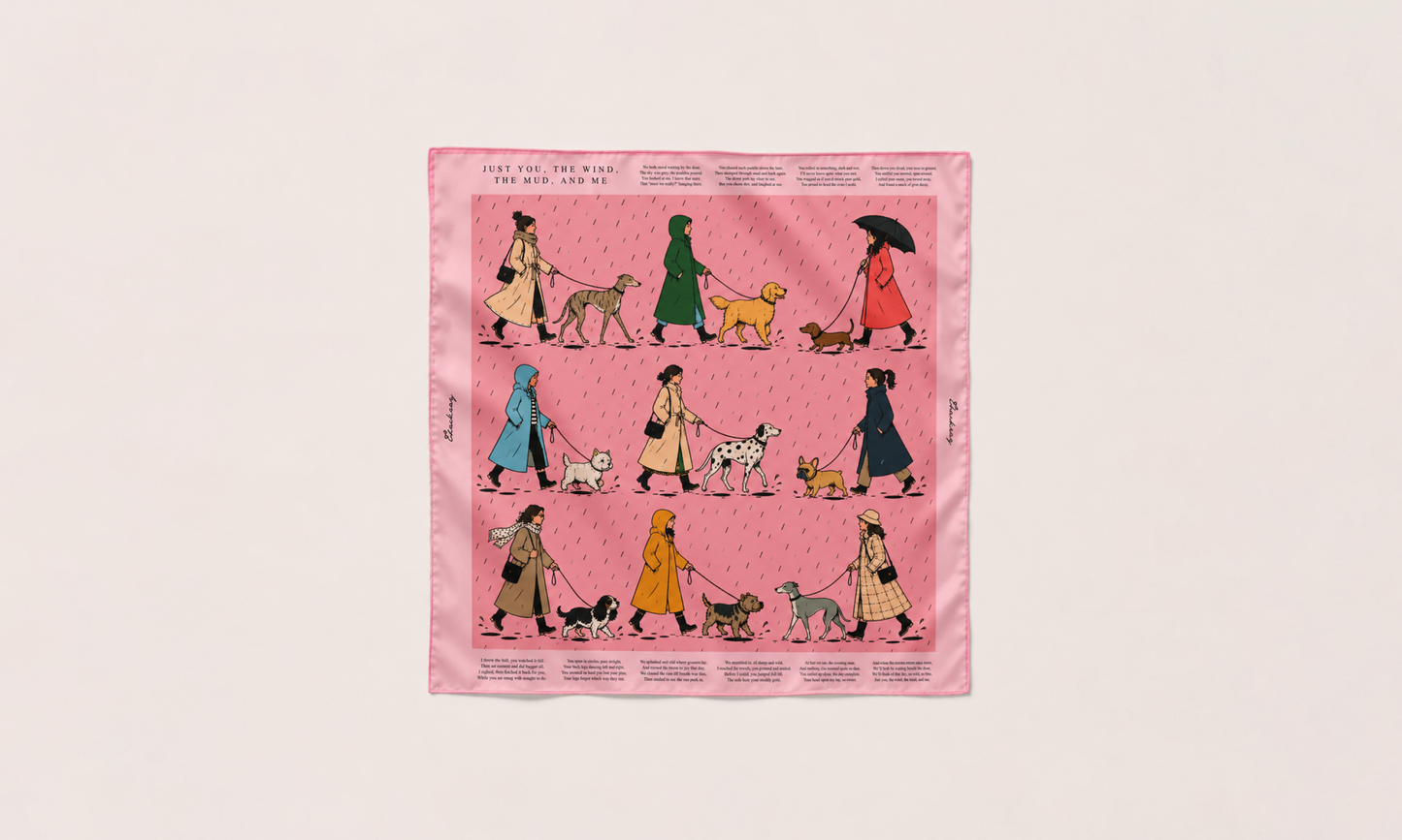 Just You, the Wind, the Mud, and Me Silk Scarf