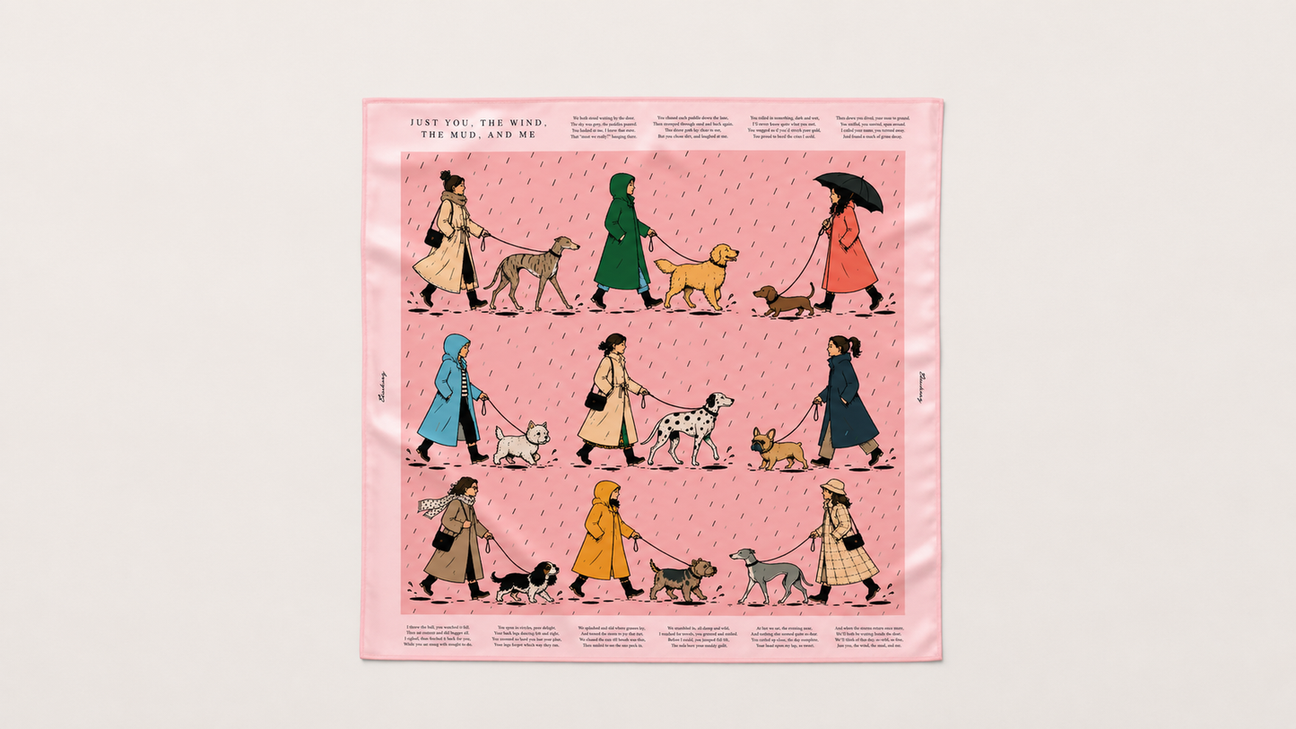 Just You, the Wind, the Mud, and Me Silk Scarf