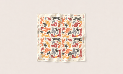 Sam the Tiger Silk Scarf artwork by Thackray of England.