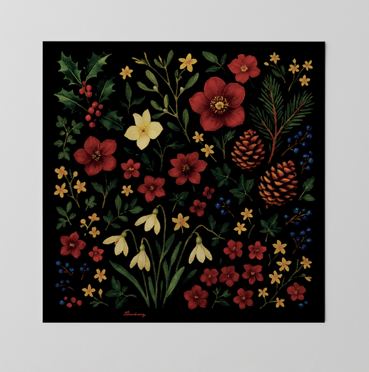 The Colours of Christmas – Limited Edition Silk Scarf by Thackray