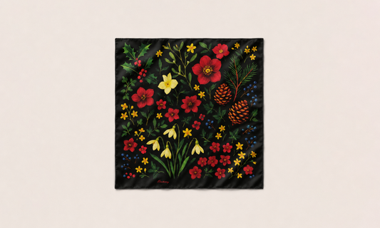 The Colours of Christmas Silk Scarf