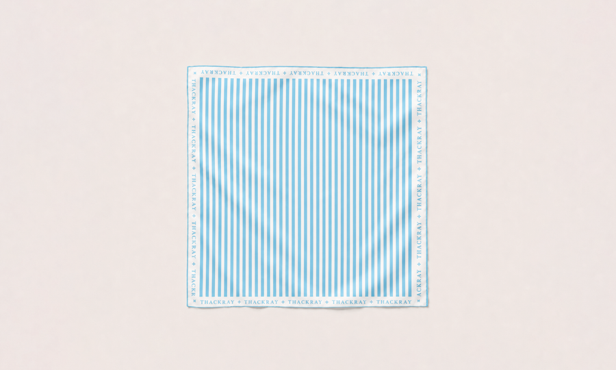 The Deckchair at Llandudno Silk Scarf in limited-edition mulberry silk twill by Thackray of England.