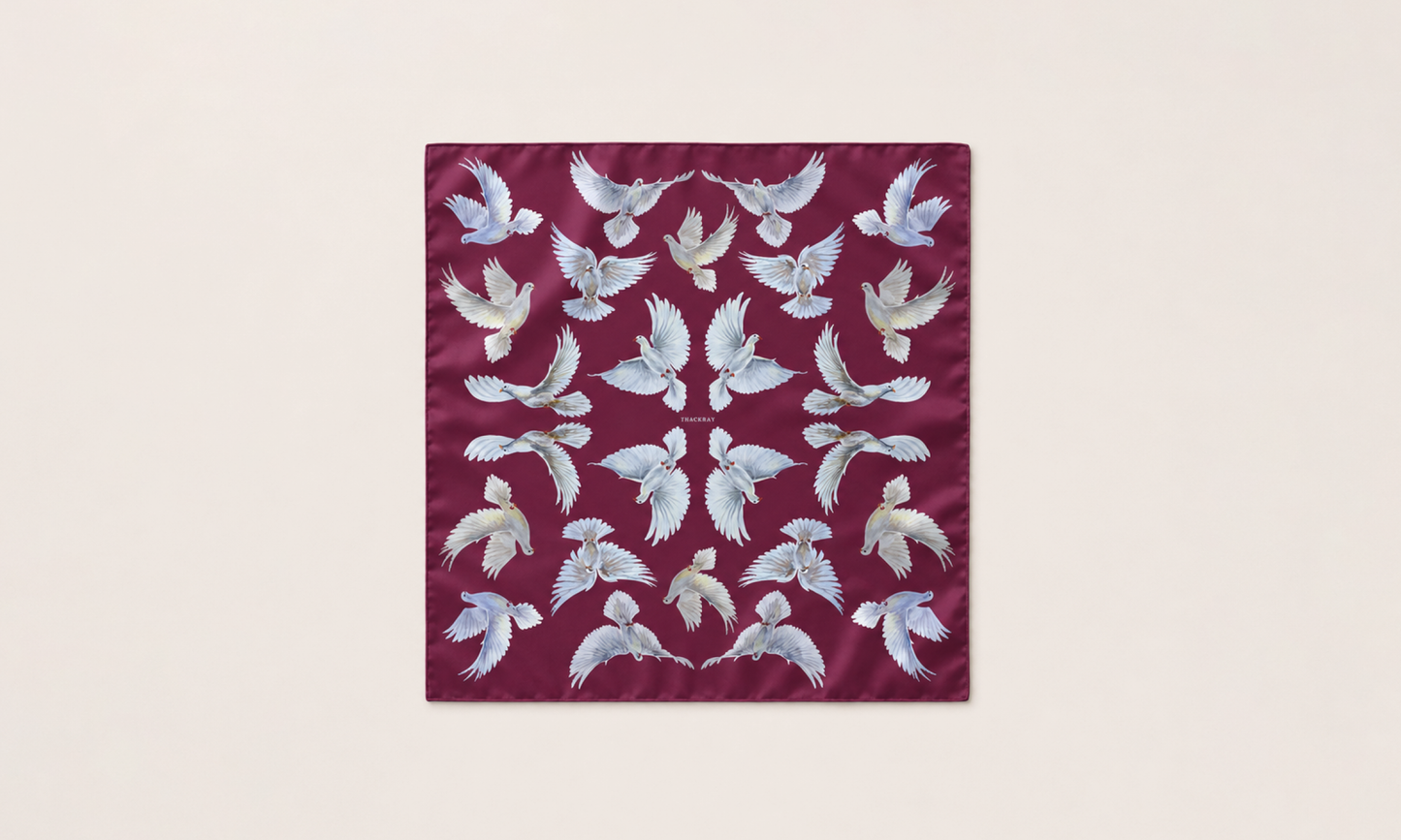 The Doves of His Childhood Silk Scarf