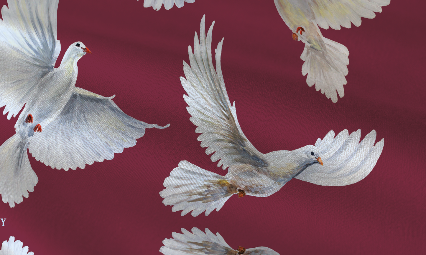 The Doves of His Childhood Silk Scarf