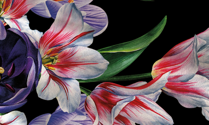 The Garden After Dark Silk Scarf artwork by Thackray of England.