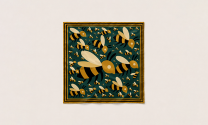 Beneath the Bloom Silk Scarf in limited-edition mulberry silk twill by Thackray of England.
