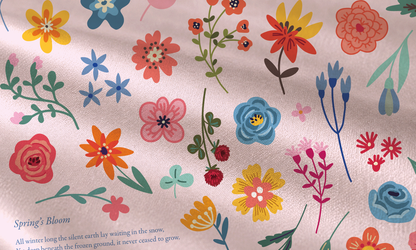 Spring’s Bloom Silk Scarf artwork by Thackray of England.