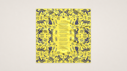 The Fox in the Flowers Silk Scarf